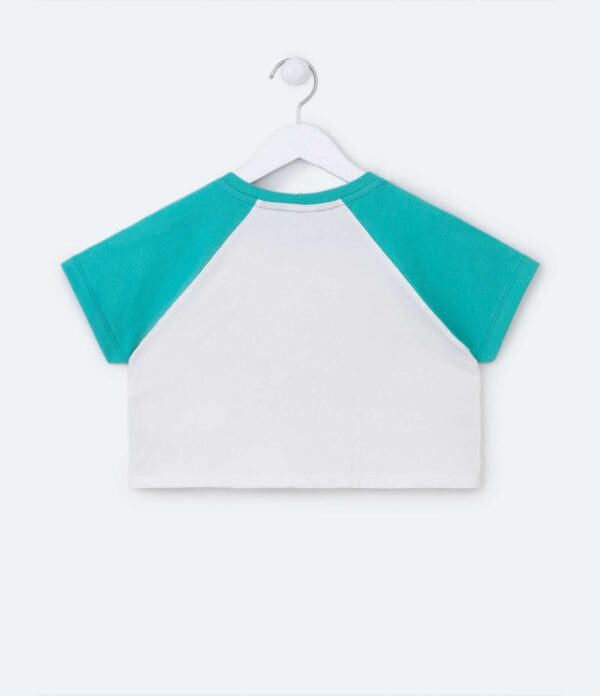 Blusa Cropped Infantil em Ribana com Estampa University - Imagem 2
