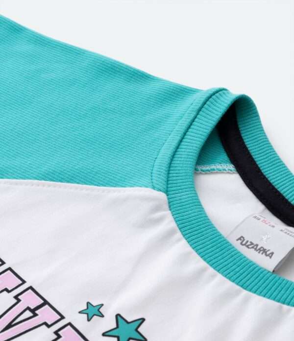 Blusa Cropped Infantil em Ribana com Estampa University 4 - Blusa Cropped Infantil em Ribana com Estampa University