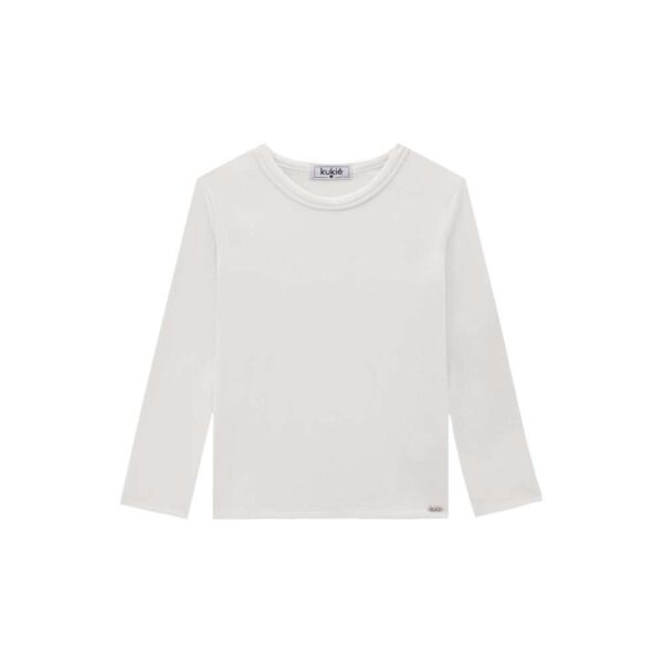Blusa Menina Kukiê em Malha Térmica Branca