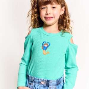 Blusa Infantil Menina Estampa Bosque Aquático