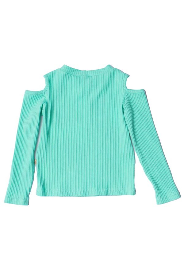 Blusa Infantil Menina Estampa Bosque Aquático - Imagem 5