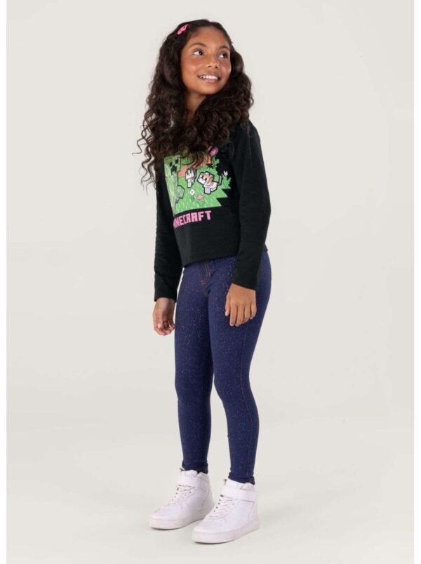 Blusa Minecraft Infantil Menina Brandili - Imagem 2