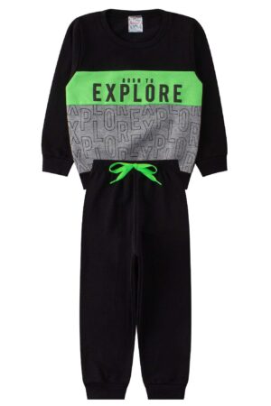 Conjunto Infantil Masculino Moletom Peluciado Explore