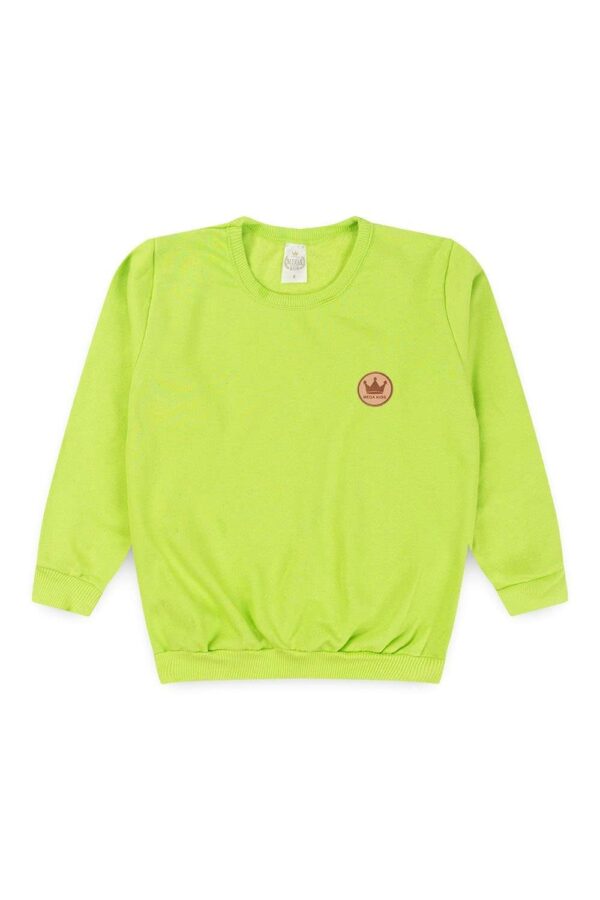 Conjunto Moletom Peluciado Infantil Masculino Verde - Imagem 3