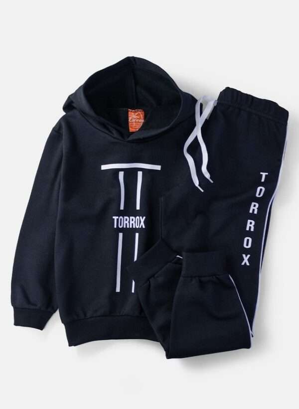 Conjunto Infantil Menino Moletom com Capuz Preto Torrox - Imagem 7