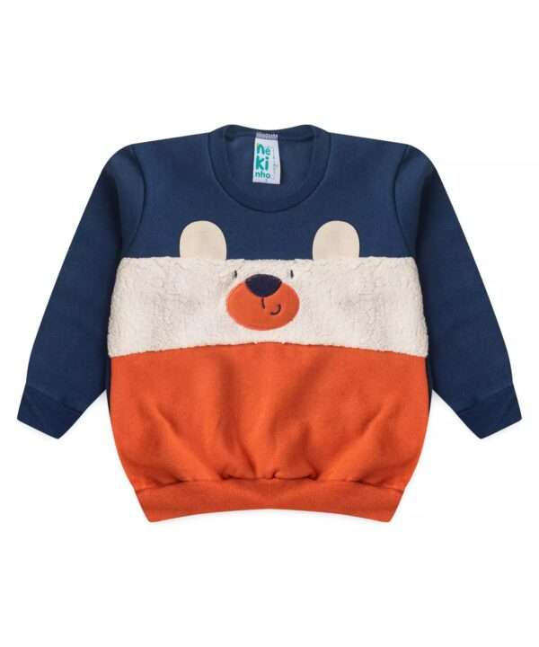Conjunto de Inverno para Menino Ursinho em Marinho - Imagem 4