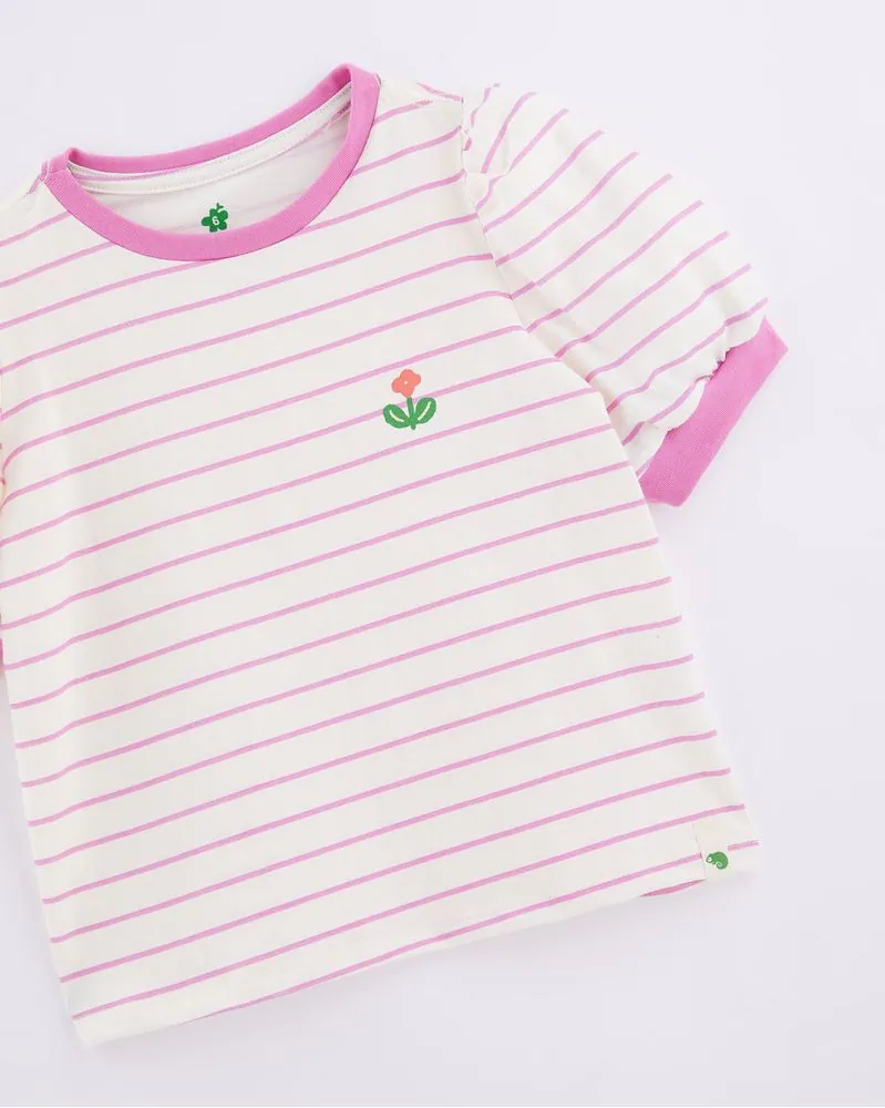 Blusa Basica Manguinha Listrado Blusa Basica Manguinha Listrado 2 - Blusa Basica Manguinha Listrado