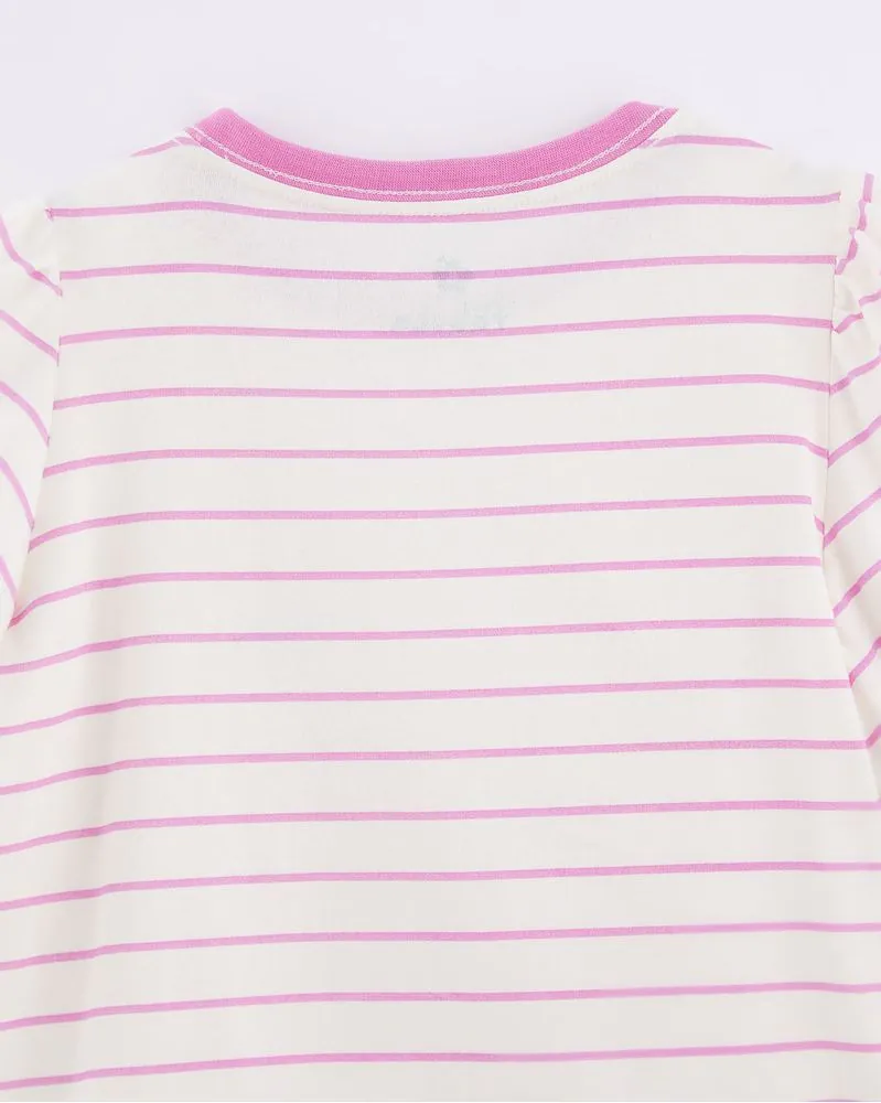 Blusa Basica Manguinha Listrado Blusa Basica Manguinha Listrado 4 - Blusa Basica Manguinha Listrado