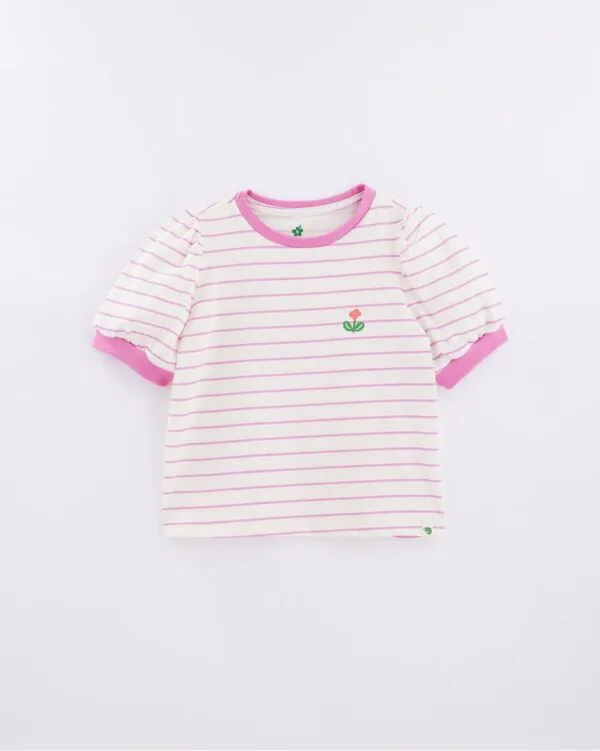 Blusa Basica Manguinha Listrado - Blusa Basica Manguinha Listrado