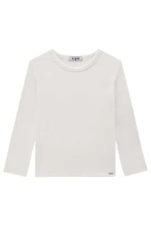Blusa Menina Kukiê em Malha Térmica Branca