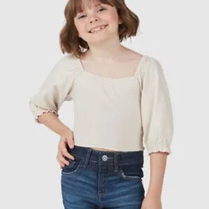 Blusa Infantil Menina Decote Ombro a Ombro em Algodão Malwee Kids