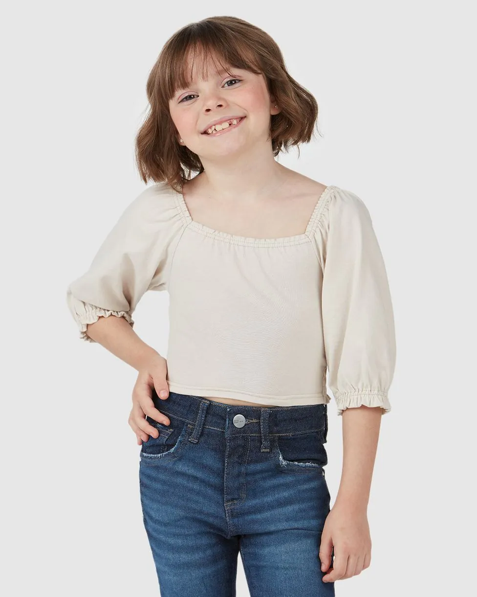 Blusa Infantil Menina Decote Ombro a Ombro em Algodao Malwee Kids - Blusa Infantil Menina Decote Ombro a Ombro em Algodão Malwee Kids