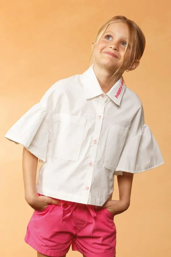 Blusa Infantil Menina Tricoline - Blusa Infantil Menina Tricoline