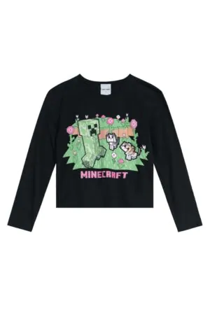Blusa Minecraft Infantil Menina Brandili
