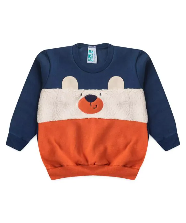 Conjunto de Inverno para Menino Ursinho em Marinho 4 - Conjunto de Inverno para Menino Ursinho em Marinho